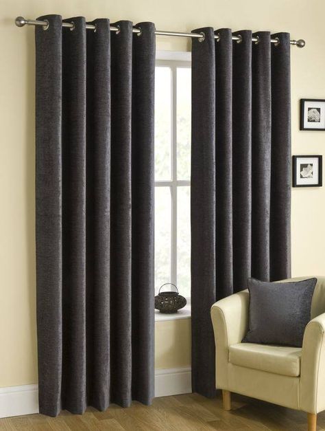 Jane Plum Curtains Masculine Curtains, Homemade Curtains, Plain Curtains, Eyelet Curtains, Custom Made Curtains, Made To Measure Blinds, Window Types, Grey Curtains, Curtains Living