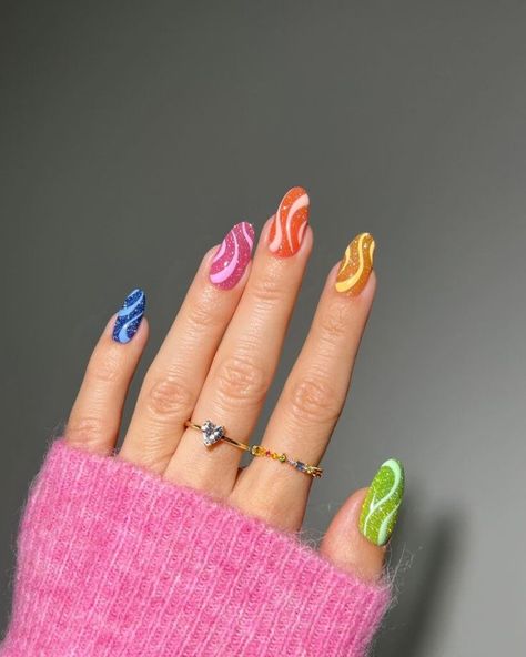 Hippie Nails, Jelly Nails, Trendy Nail Art, Festival Nails, Funky Nails, Makati, Cute Acrylic Nails, Trendy Nails, Swag Nails