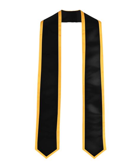 PRICES MAY VARY. 100% Polyester 【Quality Material】High Quality Fabric 100% Polyester Shiny Satin Graduation Sash, Soft, Shiny and Light-weight. 【Length Size】Each side is 33.3" Long and 5.25" Bottom Wide,72" Long. 【Classic Design】Arrow End,fronted Ends with Point and Fully lined throughout. 【Great Gift】A great souvenir to keep with after the graduation. Trimed Stole also can be used with a choir robe for a professional look. 【Service】For custom stole and customization service, please search ASIN Choir Uniforms, Women Pastors, Masters Graduation, Gold Sash, Graduation Sash, Clergy Stoles, Graduation Design, Graduation Stole, Graduation Cap Decoration