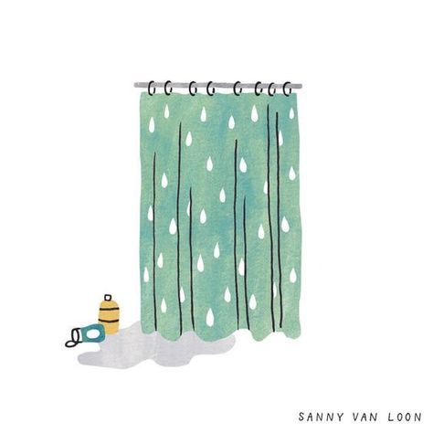 Happy Illustrations, Shower Illustration, Bathroom Illustration, Book Creative, Watercolor Architecture, Doodle Designs, Baby Shower Cards, Sewing Art, Print Wallpaper