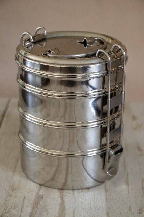 stainless steel lunch containers, meal prep, healthy lunches, work lunch, lunch box Lunch Boxes, Stainless Steel Lunchboxes, Metal Lunchboxes, Steel Lunch Container, Indian Fast Food, Stainless Steel Food Storage, Stainless Steel Lunch Containers, Vintage Kitchen Gadgets, Stainless Steel Food Containers