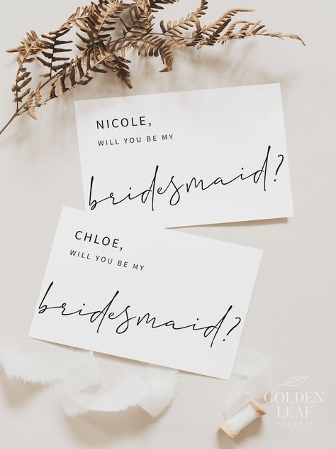 MINIMALIST Bridesmaid Proposal Card, Printable Template, Will You Be My Bridesmaid, Digital Download - Etsy Philippines Will You Be My Bridesmaid Card Printable, Diy Bridesmaid Proposal Cards, Will You Be My Bridesmaid Cards, Minimalist Bridesmaid Proposal, Bridesmaids Proposal Cards, Bridesmaid Proposal Black And White, Asking To Be Bridesmaid Ideas, Will You Be My Bridesmaid Card, Bridemaids Proposals Simple