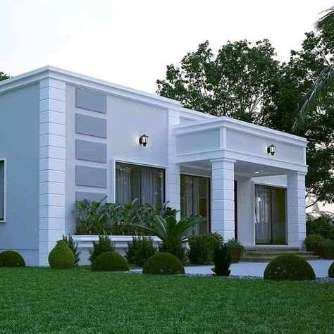 Flat Roof House Designs, Small Modern House Plans, Bungalow Style House, Flat Roof House, Bungalow Style House Plans, House Roof Design, Affordable House Plans, House Balcony Design, Small House Design Exterior