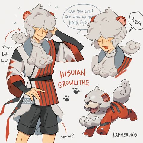 Hisuian Growlithe, Pokemon Trainer Outfits, Pokemon Human Form, Gijinka Pokemon, Oc Pokemon, Pokemon People, Pokemon Gijinka, Make A Character, Pokemon Oc