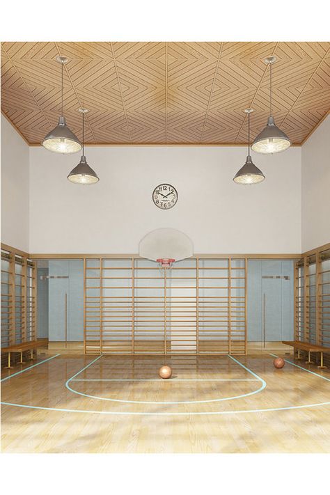 Upholstered Wall Panels, Indoor Basketball Court, Indoor Basketball, Aime Leon Dore, Gym Design, Residential Building, Interior Spaces, Interior Architecture, Architecture Design