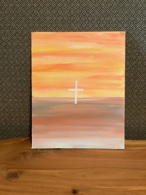 Unique hand painted cross. Brown Paintings Aesthetic, Christian Diy Paintings, Easy Christian Painting Ideas, Diy Canvas Art Easy Wall Decor, Cute Fall Painting Ideas, Fun Painting Ideas On Canvas Easy, Easy Christian Drawings, Small Easy Painting Ideas, Paintings To Do