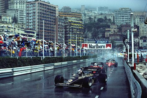 Lotus - Mansell - Monte Carlo - 1984 Wallpaper F1, Michele Alboreto, Car Side View, Alain Prost, Nigel Mansell, F1 Car, Mclaren Mp4, Car Vector, Monaco Grand Prix