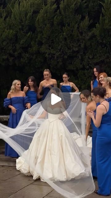 312 likes, 5 comments - wed_vibes on May 27, 2024: "Surrounded by love and the most stunning shades of blue 💙 These bridesmaids’ dresses are a perfect pop of color against the beautifu...". Surrounded By Love, Gowns Of Elegance, Something Blue, Beautiful Bride, Love Letters, Content Creator, Shades Of Blue, Bridal Party, Hair Makeup