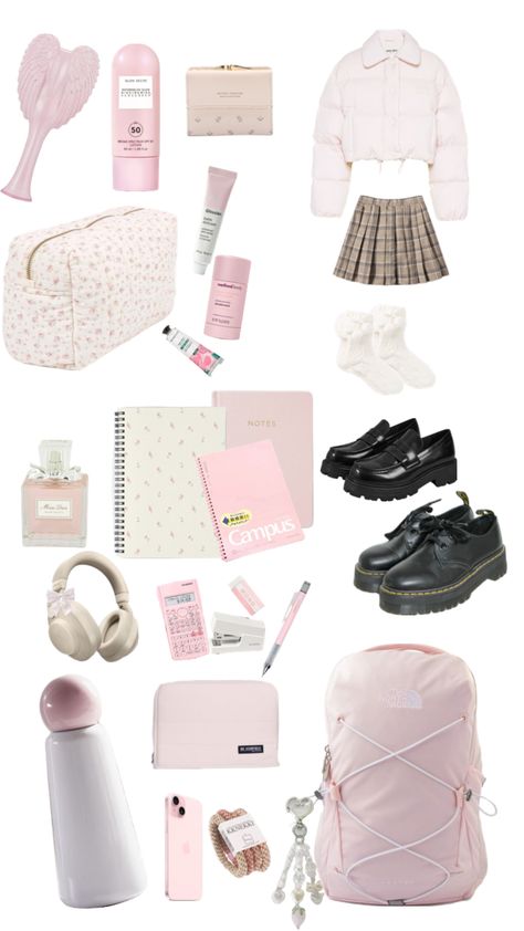 #first #schoolgirly #coquette #pinkpilatesprincess #stationary #schoolpacking #pink #aesthetic Stationary Essentials, Stationary Aesthetic, Pink Pilates, Dream School, Aesthetic Pink, School Essentials, Pink Aesthetic, School Supplies, Pilates