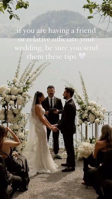 Chanel On The Rocks on Instagram: "TIPS FOR YOUR OFFICIANT 🤍💍💒 save and send to your officiant 🫶🏼 first a round of 👏🏼 applause 👏🏼 for friends and relatives who agree to officiate. It's not an easy task, and we are forever greatful❣️ now here's a few tips 👇🏼 + our officiant didnt do a formal entrance down the aisle. He was already standing in position before the ceremony officially began + before the ceremony began, our officiant asked guest to turn phones off and put them away. We also put on our wedding website that the ceremony was unplugged and ushers reminded guests to turn phones off. No distracting iPhones in our wedding photos 🙃 + let guests know to be seated once the bride is down the aisle (the officiant at my dad's wedding forgot to do this and guests stood the whole Bride And Groom With Officiant, Officiant Thank You Gift, Ask Someone To Officiate Your Wedding, Officiant Proposal Ideas, Wedding Officiant Attire, Officiant Attire, Wedding Officiant Business, Bridal Breakfast, Love Vows