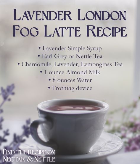 Calming and cozy, lavender is the ultimate herb for aesthetic, aroma, and flavor. My latest obsession has been recreating a lavender London Fog latte I had at a café one evening, and this simple syrup is the secret. Lavender Simple Syrup Recipe, Lavender London Fog, London Fog Latte, Lavender Simple Syrup, Simple Syrup Recipe, Lavender Recipes, Recipes Drinks, Wedding Food Drink, Lemongrass Tea