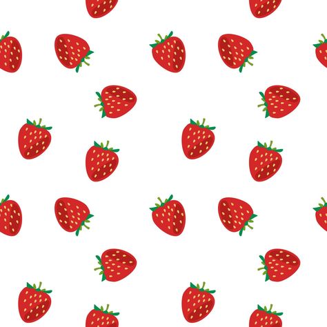 strawberry seamless background vector on white background Strawberry Background Wallpapers, Strawberry White Background, Strawberry Template, Fruit Template, Strawberries Background, Strawberries Wallpaper, Strawberry Vector, Strawberry Prints, White Backround