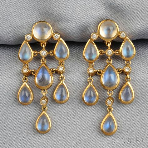 Antique Jewelry Victorian, Rain Earrings, The Bling Ring, Number 13, Classy Jewelry, Moonstone Earrings, Moonstone Jewelry, Hanging Earrings, Sell Out