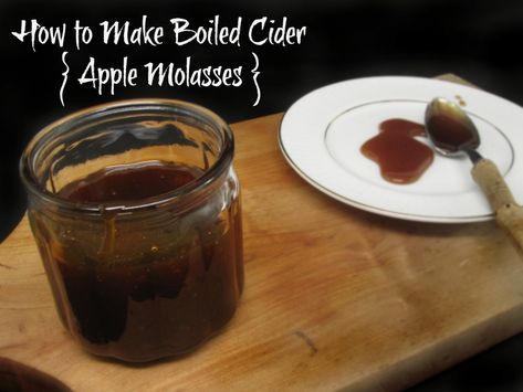 How to Make Boiled Cider (Apple Molasses) Secret ingredient to add to apple pie, etc Boiled Apple Cider, Apple Cider Recipes, Apple Molasses, Boiled Cider, Cider Recipes, Flavored Salt, Homestead Recipes, Apple Cider Recipe, Budget Living