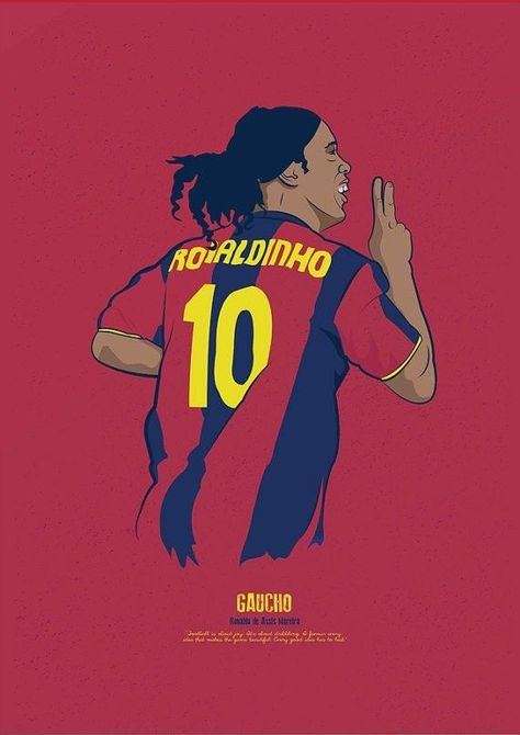 Ronaldinho of Barcelona wallpaper. Ronaldinho Wallpapers, Brazil Football Team, Football Artwork, Football Drawing, Cr7 Messi, Barcelona Team, Soccer Art, Barcelona Players, Football Players Images