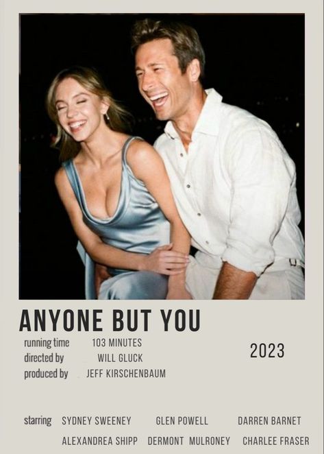 Anyone But You Polaroid Movie Poster / Alternative Poster Estilo Blair Waldorf, Polaroid Movie Poster, Romcom Movies, Movie Hacks, Most Paused Movie Scenes, Iconic Movie Posters, Movie To Watch List, Girly Movies, Film Posters Minimalist