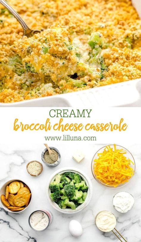 Even your pickiest eaters will love this creamy broccoli cheese casserole. It's packed with veggies and covered in cheese! #broccolicheesecasserole #broccoli #casserole #dinner #broccolicheese Defrost Chicken, Asian Steak Bites, Creamy Pasta Bake, Chicken Instant Pot, Broccoli Cheese Casserole, Creamy Broccoli, Healthy Baked Chicken, Cheese Casserole, Broccoli Cheese