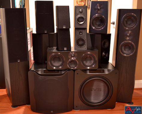 SVS Ultra Speakers and SB16-Ultra. Ultimate #DolbyAtmos home theater system review. #svs #svsound Home Theater Speaker System, Best Home Theater System, Home Cinema Systems, Theater Rooms, Theater Recliners, Audiophile Speakers, Home Theater Setup, Small Speakers, Home Theaters