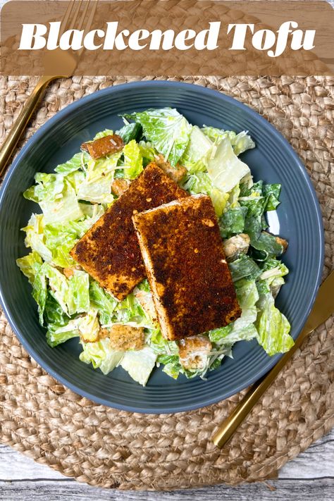 Blackened Tofu Recipes, Blackened Tofu, Easy Vegetarian Dinner, Salad Pasta, Meat Substitutes, Vegetarian Dinners, Raw Vegan Recipes, Easy Vegetarian, Raw Vegan