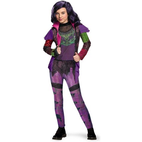 Kids Mal Isle of the Lost Deluxe Costume Mal Descendants Costume, Disney Descendants Costume, Mal Costume, Disney Descendants Mal, Descendants Mal, Descendants Costumes, Isle Of The Lost, Halloween Trends, Disney Cosplay