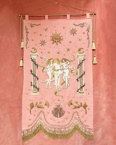 Millie Amber, Three Goddesses, Ancient Greek Mythology, The Three Graces, Three Graces, Pink Linen, Peachy Pink, Lucky Charm, Greek Mythology