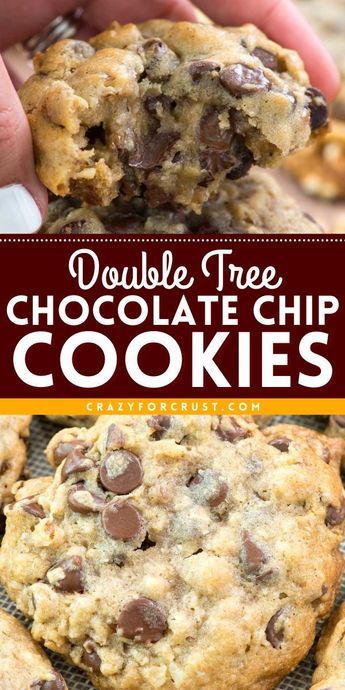 Better than DoubleTree chocolate chip cookies! This simple dessert recipe lets you have huge chocolate chip cookies that are melty and gooey. Full of oats and walnuts, these DoubleTree hotel cookies are an easy-to-make sweet treat you'll love! Milk Chocolate Cookies Recipes, Better Than Doubletree Cookie Recipe, Double Tree Cookie Recipes, Copycat Doubletree Hotel Cookie Recipe, Double Tree Hotel Chocolate Chip Cookies, Oatmeal Double Chocolate Chip Cookies, Double Tree Cookies, Jumbo Cookie Recipe, Hotel Cookies