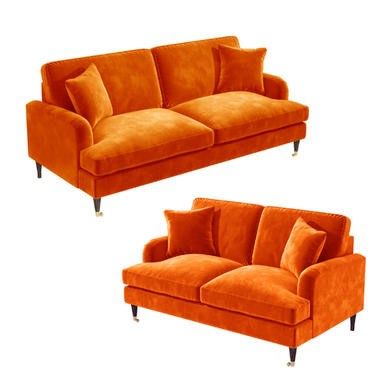 Payton Sofa, Orange Velvet Couch, Orange Velvet Sofa, Velvet Sofa Set, Orange Sofa, Gorgeous Sofas, Velvet Couch, Sofa Dimensions, Orange Velvet