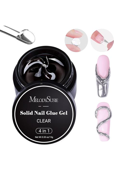 MelodySusie Solid Nail Glue Gel for Press on Nails Strong Long Lasting UV Gel Nail Glue 3D Sculpting Gel for Nail Art DIY Design Rhinestone Gem Glue Fake Nail Glue for Acrylic Nails Gel Tips 0.53 Oz Nails Gel Tips, Solid Nail Glue, Nail Glue Gel, Nails Vintage, Nails Inspiration Spring, 3d Sculpting, Press On, Gel Tips, Fake Nail