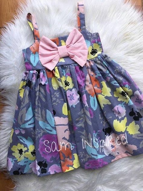 Big Bow Dress, Cotton Frocks For Kids, Kids Dress Collection, Kids Frocks Design, Kids Dress Wear, Kids Dress Patterns