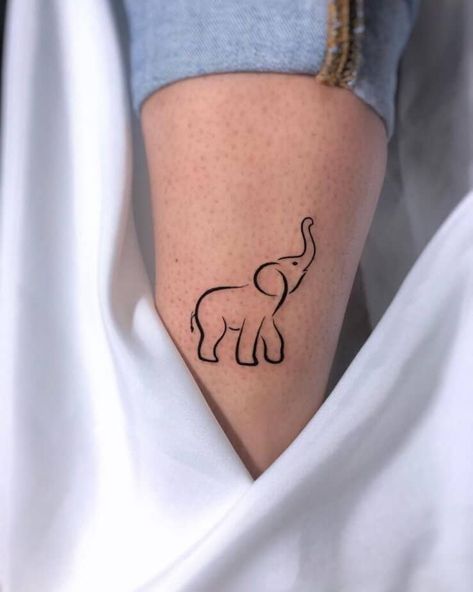 1. Elephant outline Elephant Tattoos Simple, Abstract Elephant Tattoo, Elephant Outline Tattoo, Fine Line Elephant Tattoo, Tattoo Ideas Elephant, Hana Tattoo, Small Elephant Tattoo, Simple Elephant Tattoo, Baby Elephant Tattoo