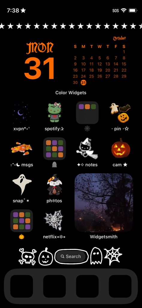 Halloween Wallpaper Aesthetic Widget, Spooky Ios 16 Wallpaper, Different Iphone Layouts, Halloween Themed Phone Layout, Halloween Ipad Homescreen, Halloween Phone Layout Ideas, October Ios 16 Wallpaper, Halloween Widgets Aesthetic Iphone, Halloween Themed Phone Widgets