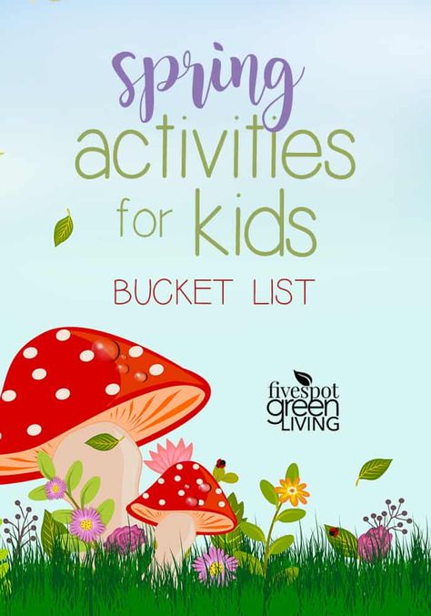 10 Spring Activities for Kids Bucket List Plus Printable Calendar via @fivespotgrnvlvng Kids Bucket List, Spring Activities For Kids, Free Printable Christmas Gift Tags, Potty Training Tips, Christmas Gift Tags Printable, Free Christmas Printables, Spring Activities, Holiday Gift Tags, Printable Christmas