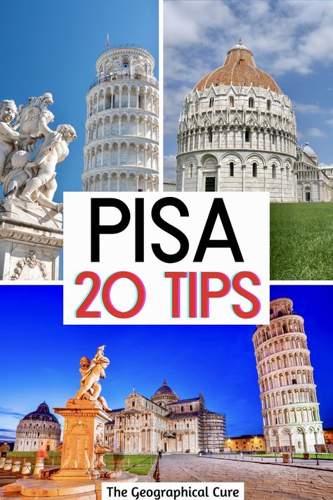 Pinterest pin for tips for visiting Pisa Pisa Things To Do, Florence Pisa Italy, Pisa Italy Aesthetic, Tuscany Trip, Travelling Italy, European Cruise, Transatlantic Cruise, Italy Bucket List, Italy Trip Planning