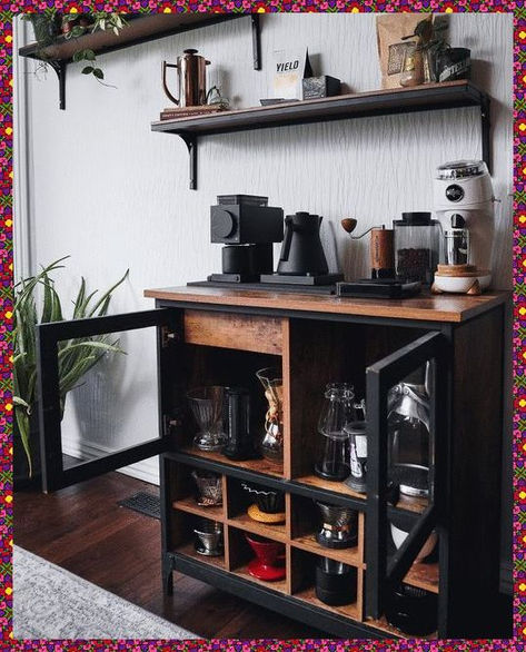 Embark on a coffee adventure with 'Brew Bliss'! ☕✨ Explore dreamy setups, trendy designs, and DIY delights that transform your morning routine. Dive into cozy ambiance and chic decor. Join us for 'Java Joy'—where every cup tells a unique story. Explore more at the link above! #CoffeeMagic #HomeDecor Coffee Bar Ideas Kitchen Counter Corner, Kitchen Counter Corner Decor, Kitchen Counter Coffee Bar, Kaffe Station, Counter Coffee Bar, Coffee Bar Ideas Kitchen, Corner Coffee Bar, Coffee Bar In Kitchen, Bar In Kitchen