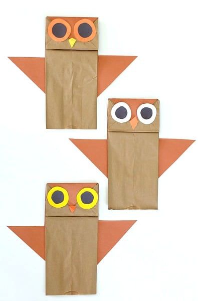 Owl Crafts Kids, Owl Crafts Preschool, Autumn Preschool Theme, Owl Craft, Paper Bag Crafts, Paper Bag Puppets, Paper Owls, Owl Theme, Who's Who