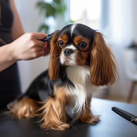 How To Trim Cavalier King Charles Spaniel Cavalier King Charles Spaniel Haircut Styles, Cavalier Haircut Styles, Cavalier Grooming Styles, Cavalier King Charles Spaniels, Cavalier King Charles Spaniel Haircut, Cavalier King Charles Spaniel Blenheim, Puppy Haircut, Cavalier King Charles Spaniel Tricolor, Cavalier Dog