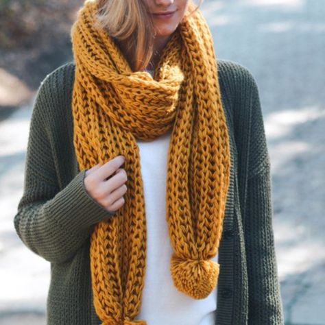 Ribbon yarn scarf