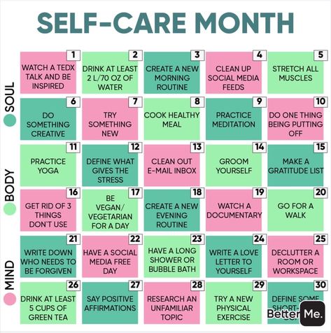 Self Care Month, Month Challenge, Self Care Challenge, Wellness Challenge, Detox Challenge, Paz Mental, Happiness Challenge, Short Term Goals, Self Care Bullet Journal