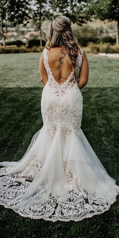 33 Plus-Size Wedding Dresses: A Jaw-Dropping Guide | Wedding Forward Plus Size Wedding Dresses Mermaid, Anthropologie Wedding Dress, Asos Bridesmaid Dress, Asos Wedding Dress, Marian Rivera, Plus Wedding Dresses, Wedding Dresses A, Bride To Be Sash, Plus Size Wedding Dresses