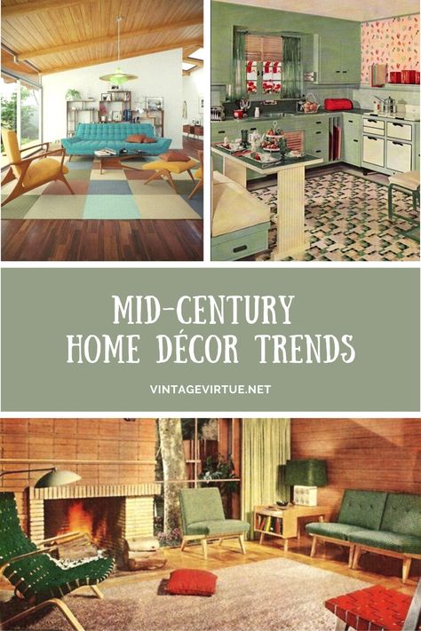 40s Style Home Decor, 60s Decor Home Vintage, 50s House Interior Design, 1950s Style Home, Midcentury Decor 1950s, 50s Decor Interior Design, 1950 Living Room Ideas, 1950s Home Decor Midcentury Modern, 1960 Home Decor