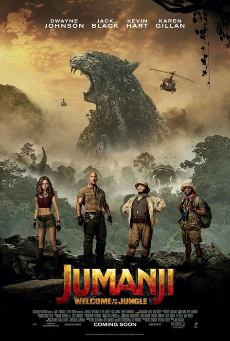 Jumanji Welcome to the Jungle Movie Poster Art Silk Print Home Decor 13x20 - 32x48 inch Jumanji Welcome To The Jungle, Jumanji Movie, Avengers Film, The Jungle Book, Image Film, Kevin Hart, Karen Gillan, Welcome To The Jungle, Poster Minimalist