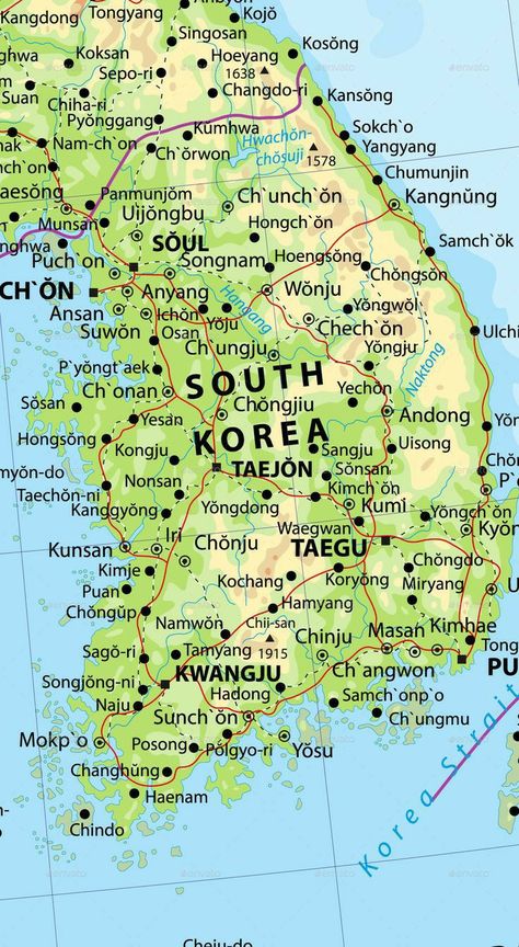 Physical 100 Korea, Korea Country, Korea Map, Maps Aesthetic, Ansan, Korea Language, Sokcho, Physical Map, Korean Drama Stars