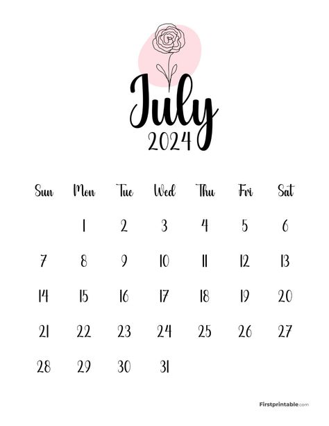 July Cute Botanical monthly calendar 2024 | F July Month Calendar 2024, July 2024 Calendar Aesthetic, July 2024 Calendar, July Birthday Month, 2024 Calendar Printable Free, July Aesthetic, July Month, Aesthetic Calendar, Calendar Design Template