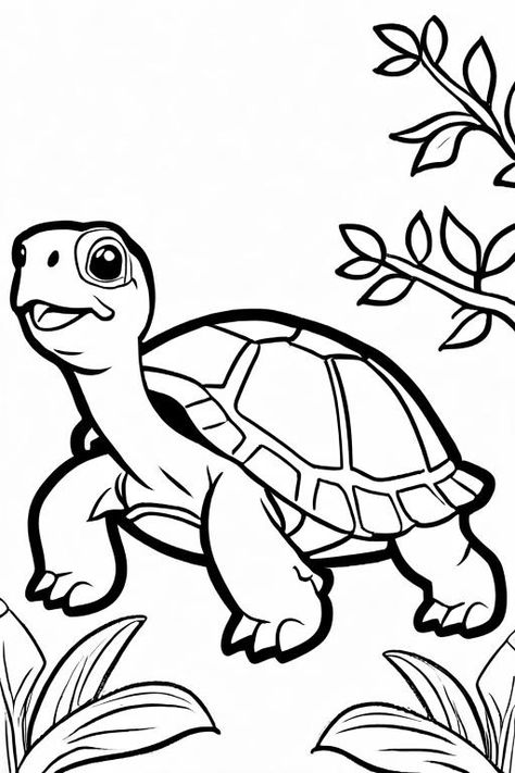 Tortoise Coloring Page 3 for Kids Tortoise Coloring Page, Zebra Coloring Pages, Vegetable Animals, Aquatic Animal, Cute Tortoise, Turtle Coloring Pages, Frog Coloring Pages, Monitor Lizard, Tortoise Color