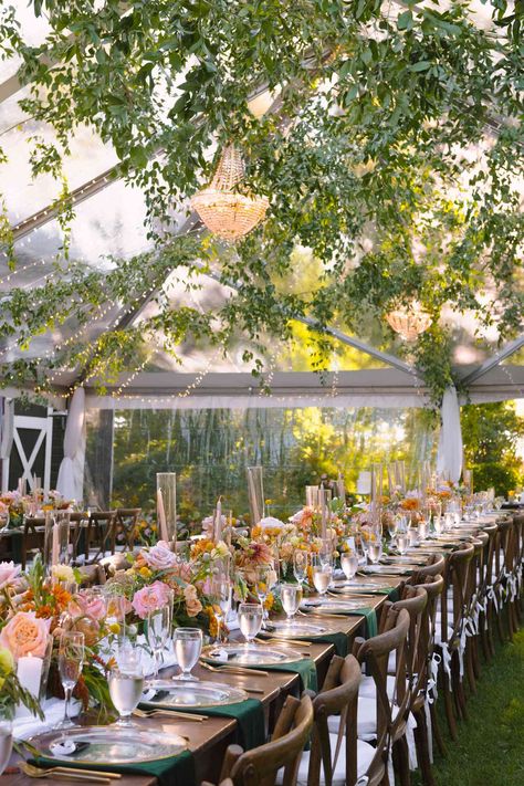 Fall Backyard Wedding, Luxury Wedding Reception, Outdoor Tent Wedding, Early Fall Weddings, Tent Wedding Reception, Fall Backyard, Fall Garden Wedding, Warm Color Palette, Clear Tent