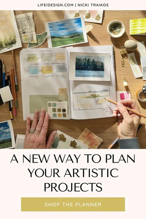 A new way to plan your artistic projects, the artist planner. An undated planner to help you collect inspiration and plan out your art projects! Design Project Planner, Artist Planner, Artist Way, Life Admin, Artist Resources, Journal Tutorials, Artistic Process, Best Planner, Artist Film