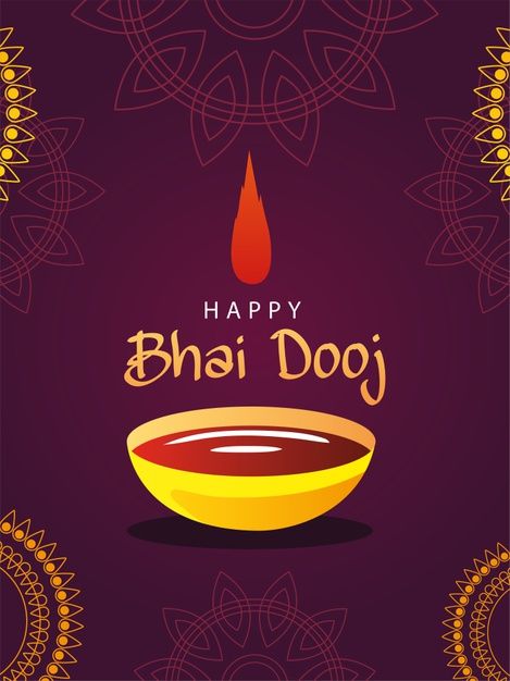 Happy bhai dooj with bindi drop bowl and... | Premium Vector #Freepik #vector Bhai Dooj Wallpaper, Bhai Dooj Background, Bhai Dooj Wishes In Hindi, Bhai Duj Wishes, Bhai Duj Images, Bhaiduj Images, Happy Bhai Dooj Creative, Happy Bhai Duj, Bhai Dooj Messages