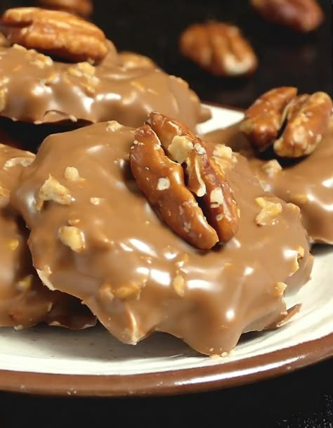 Pecan Praline Cookies, Praline Cookies, Praline Recipe, Pecan Praline, Dessert Platter, Coconut Pecan, Pecan Pralines, Cookie Spread, Candy Recipes Homemade