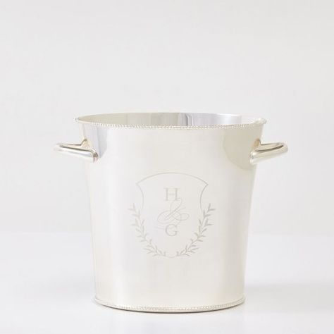 Monogrammed + Personalized Serveware | Mark and Graham Unique Wedding Presents, Steel Bucket, Marble Candle Holder, Champagne Bucket, Set The Table, Wedding Engagement Gifts, Silver Polish, Engraved Wedding, Entertainment Bar