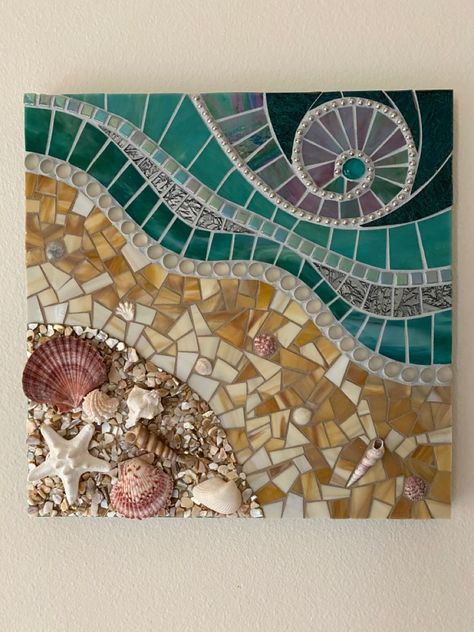 Vitromosaico Ideas, Christian Dior Atelier, Nautical Mosaic, Mosaic Beach, Abstract Mosaic Art, Mosaic Tiles Crafts, Dior Atelier, Sea Glass Mosaic, Winter Retreat